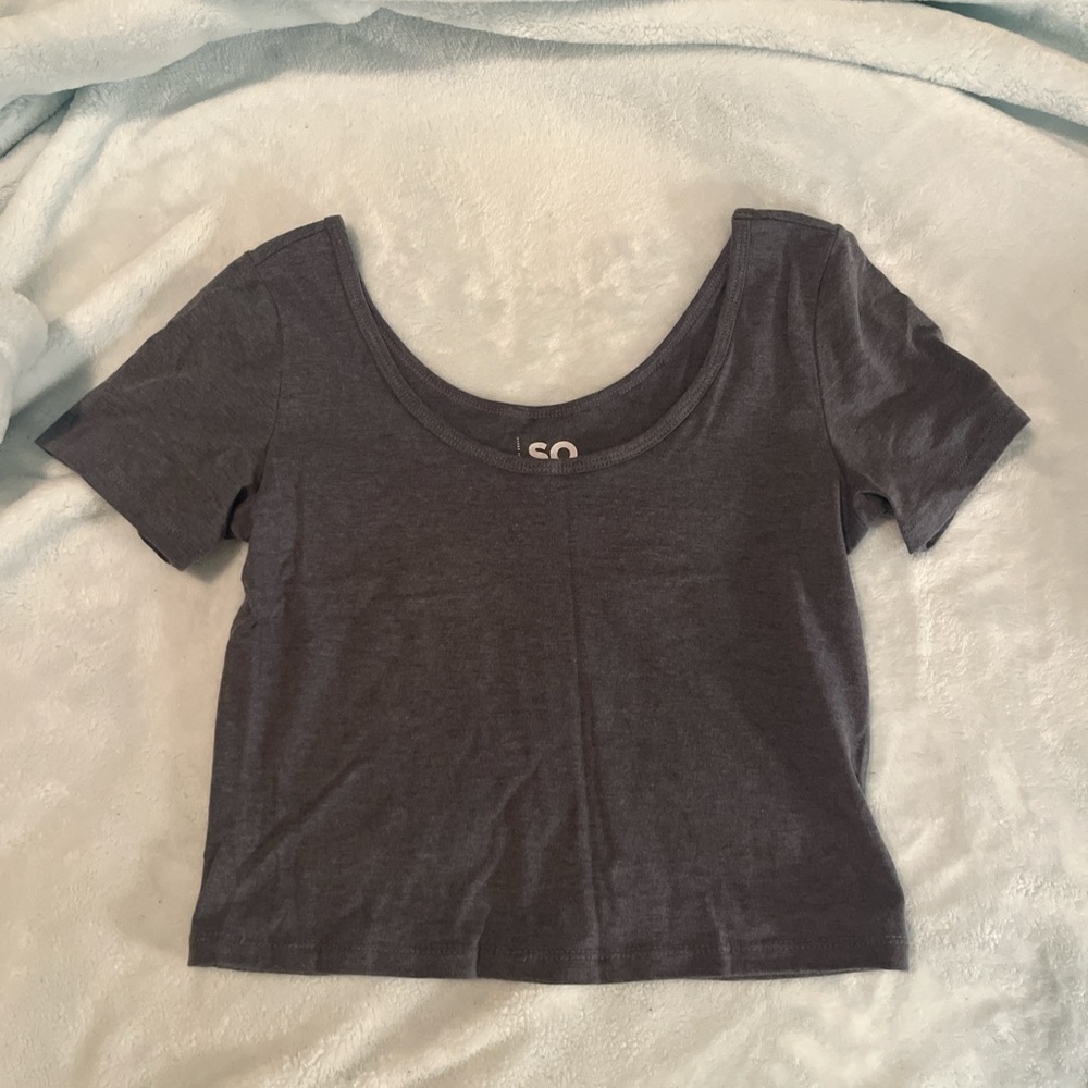 SO Dark Gray Crop Top